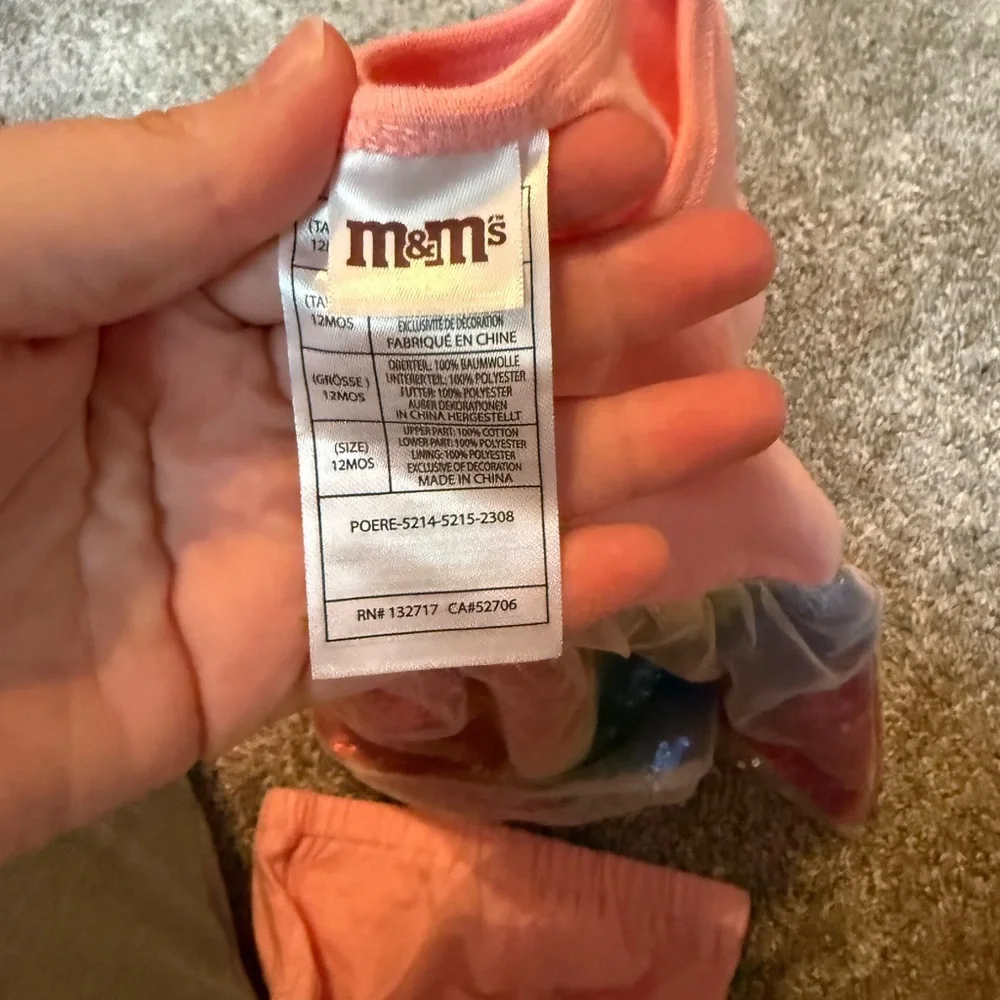 M&M'S Pink and Rainbow Diaper Cover Set